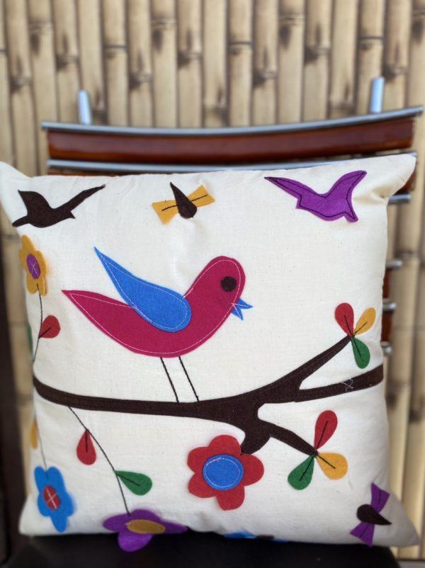 Applique Cushion Covers - Spring Bird Fest